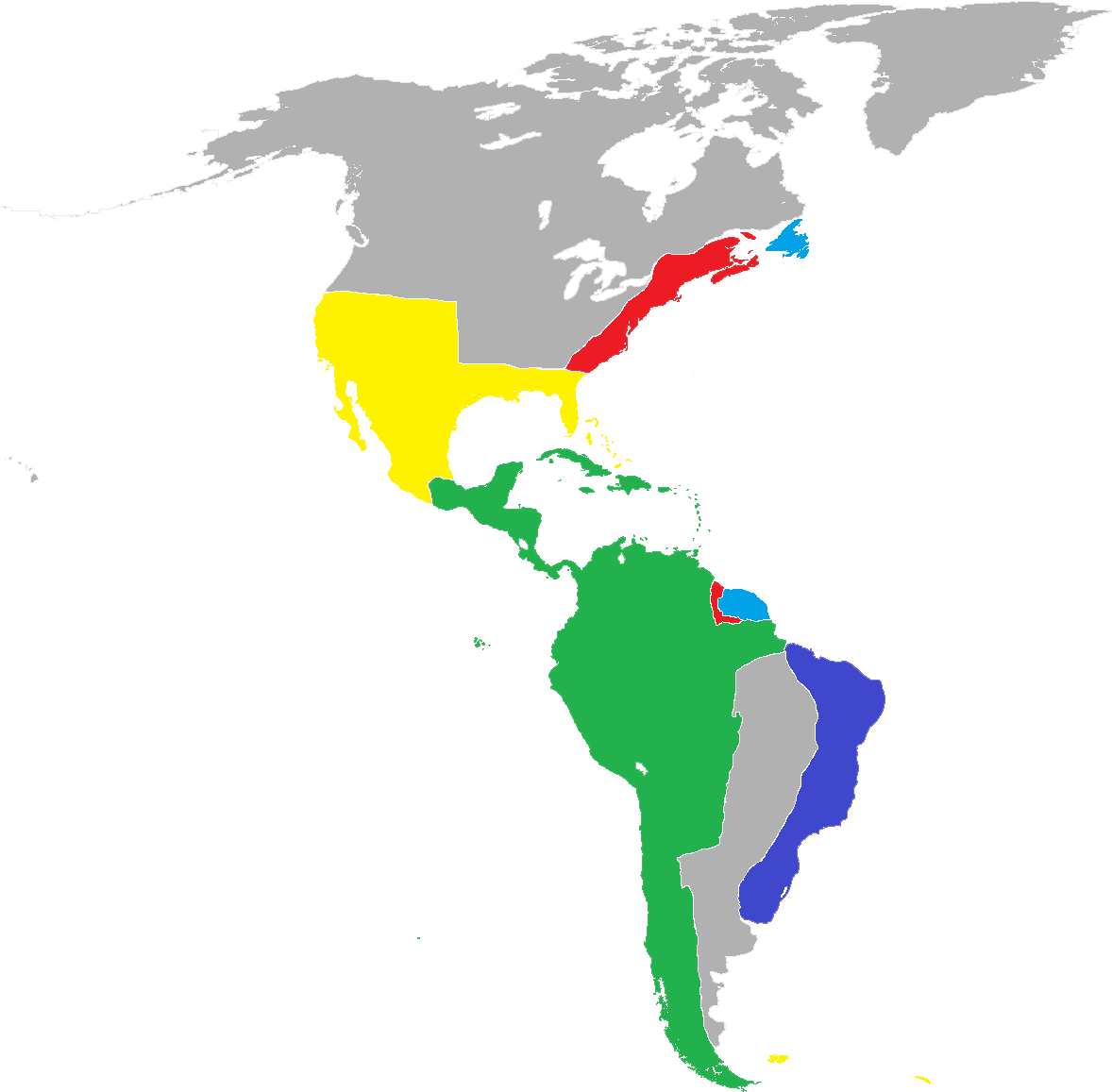 Americas Climate Zones Map PNG