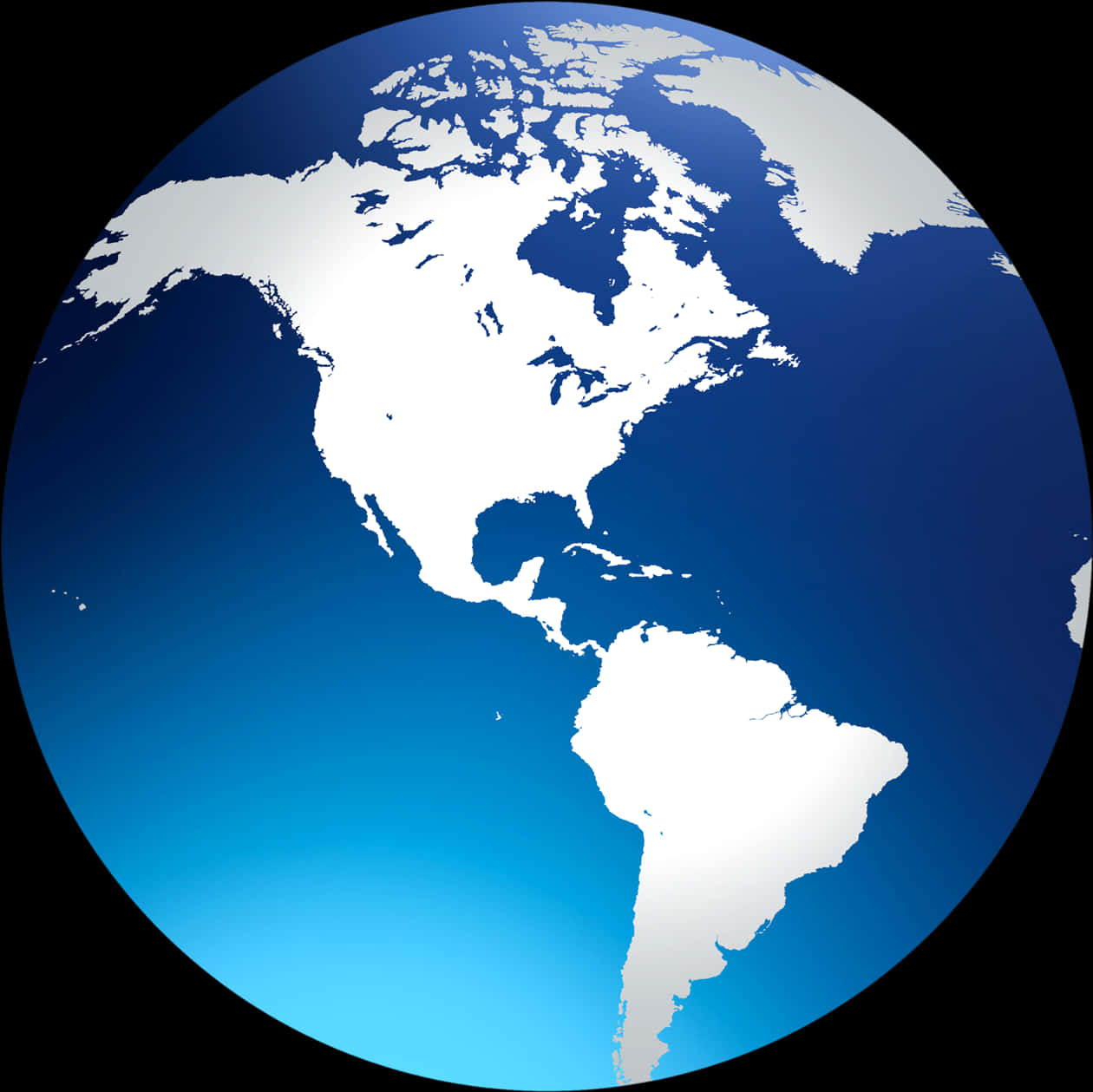 Americas View World Globe PNG