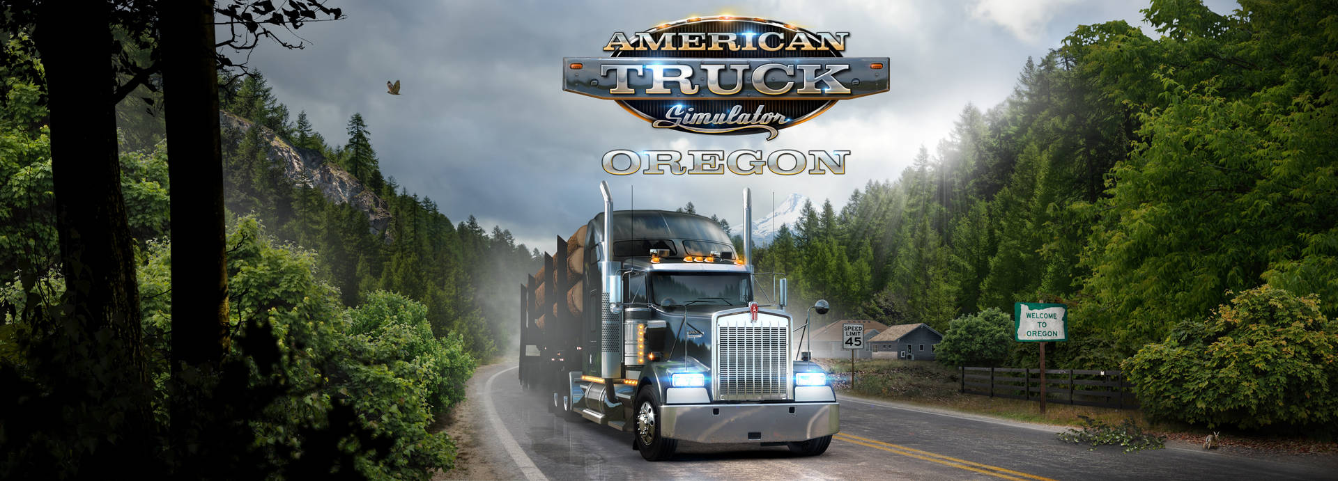 Amerikansk Lastbilsimulator Oregon Road Wallpaper