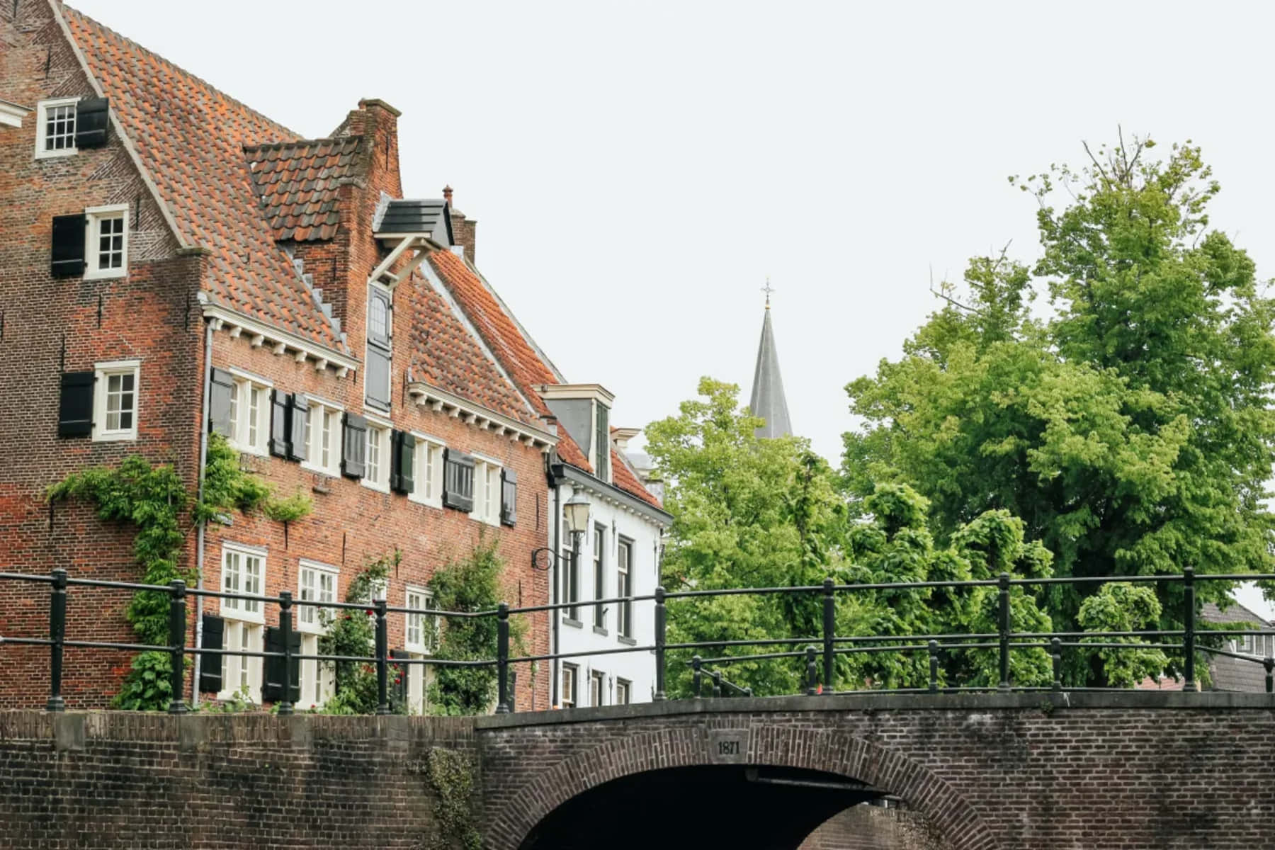 Amersfoort Historisk Nederlandsk Arkitektur Bro Bakgrunnsbildet