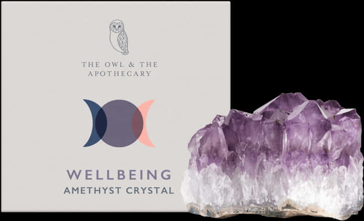 Amethyst Crystal Wellbeing Branding PNG