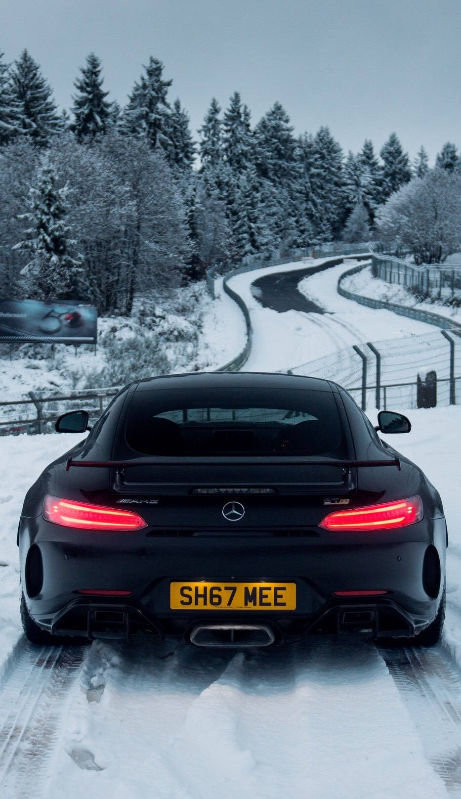 AMG Driving Through Snow Wallpaper
