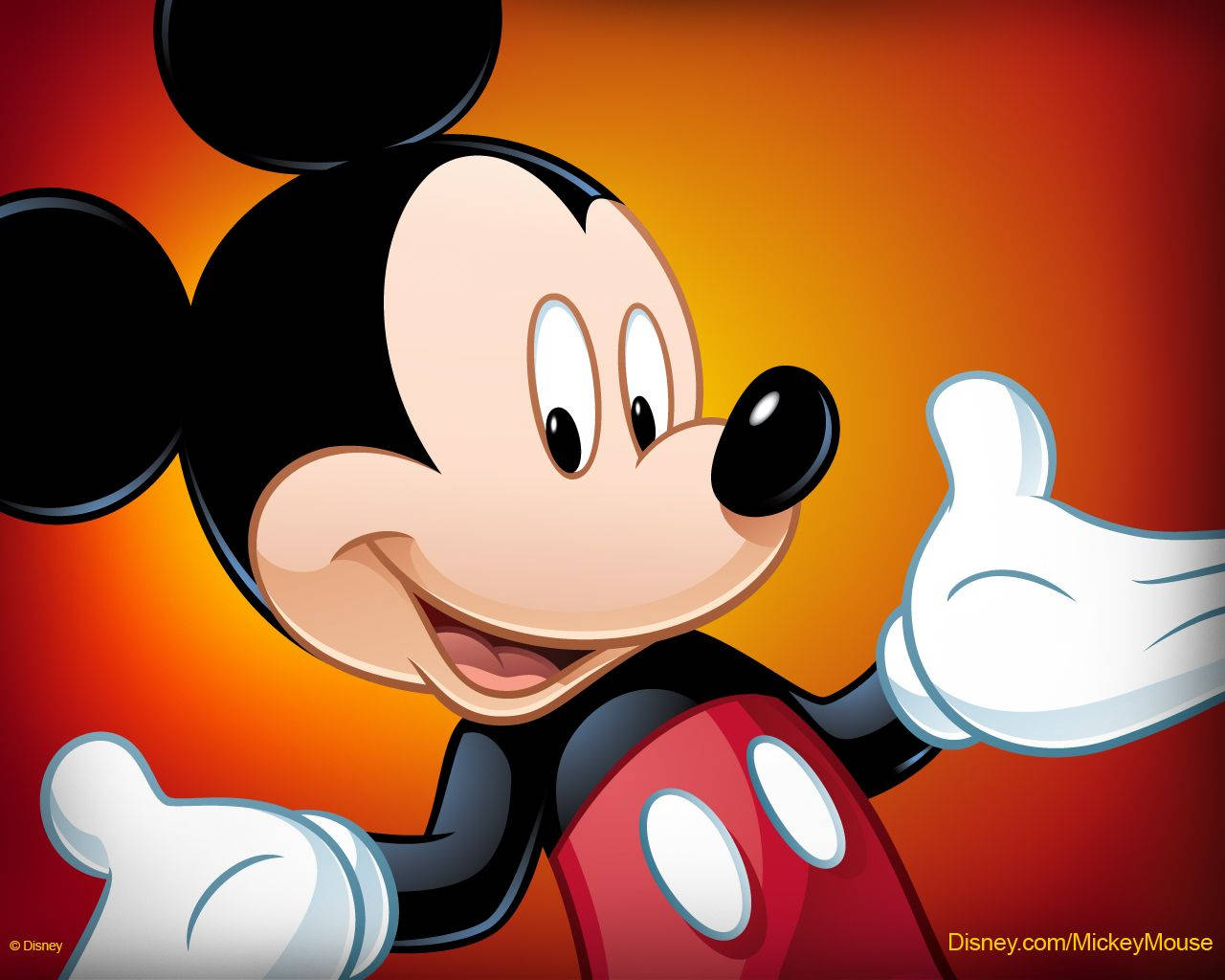 Amigávelmickey Mouse Da Disney. Papel de Parede