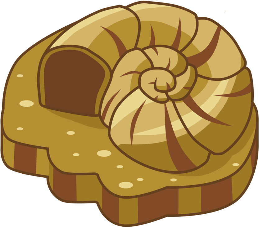 Ammonite Fossil Illustration PNG