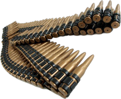 Ammunition Belt Realistic Render PNG