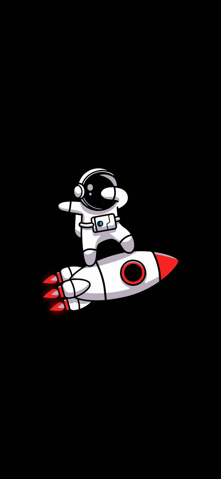 Download Amoled Android Cute Astronaut Art Wallpaper 