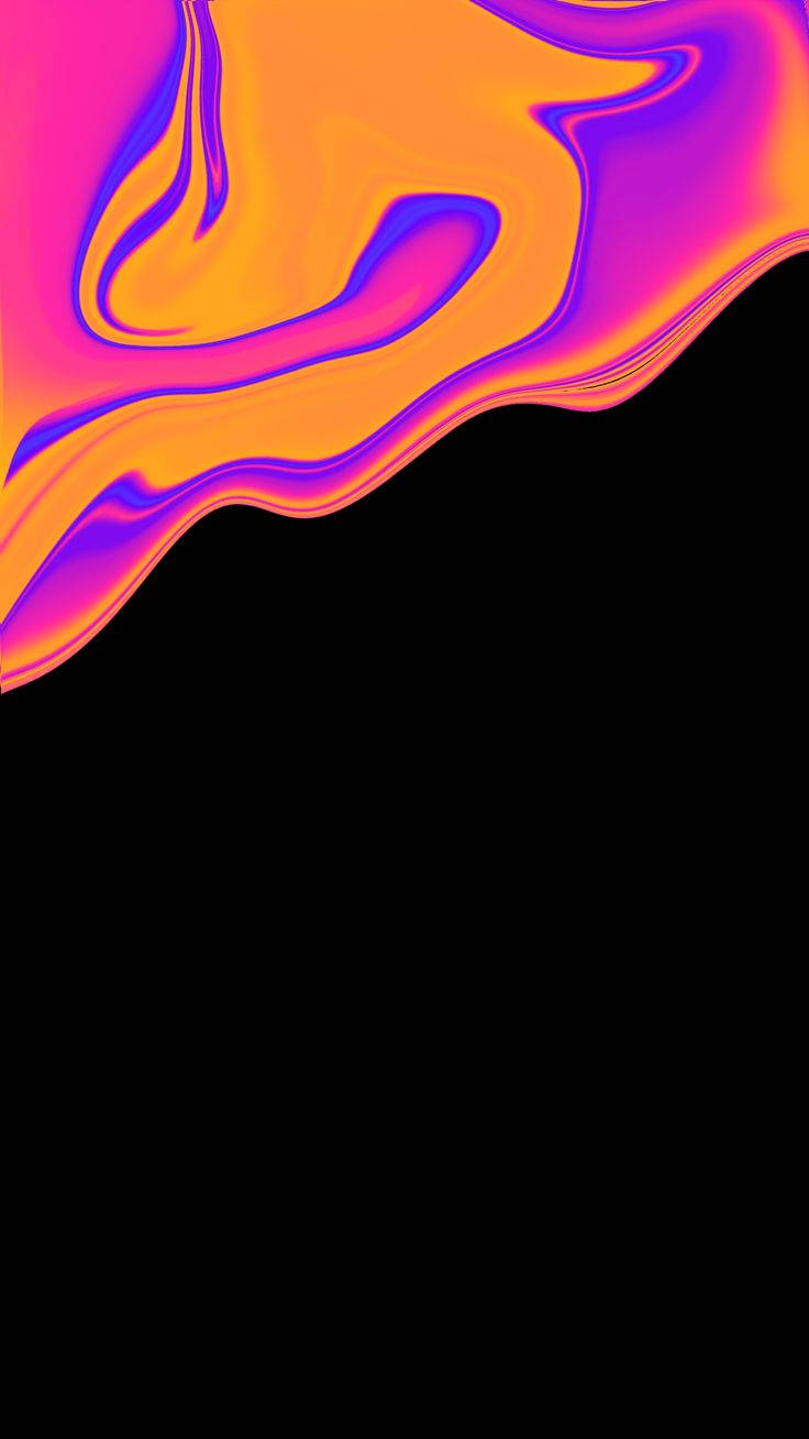 AMOLED Android Neon Orange Pink Magenta Pastel Udtoning Wallpaper