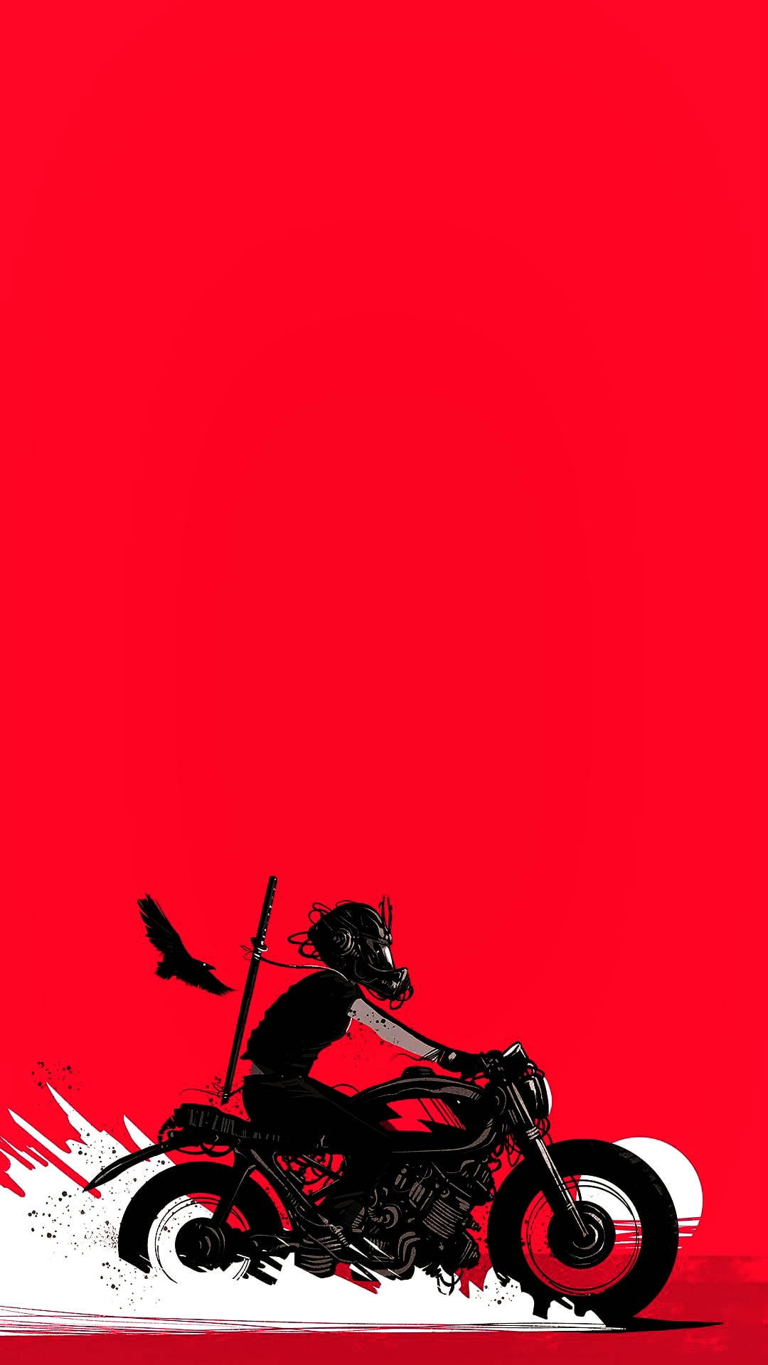 AMOLED Android Red Motorcycle Wallpaper