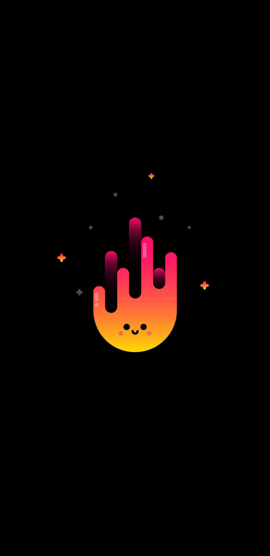Amoled Background Cute Fire Face