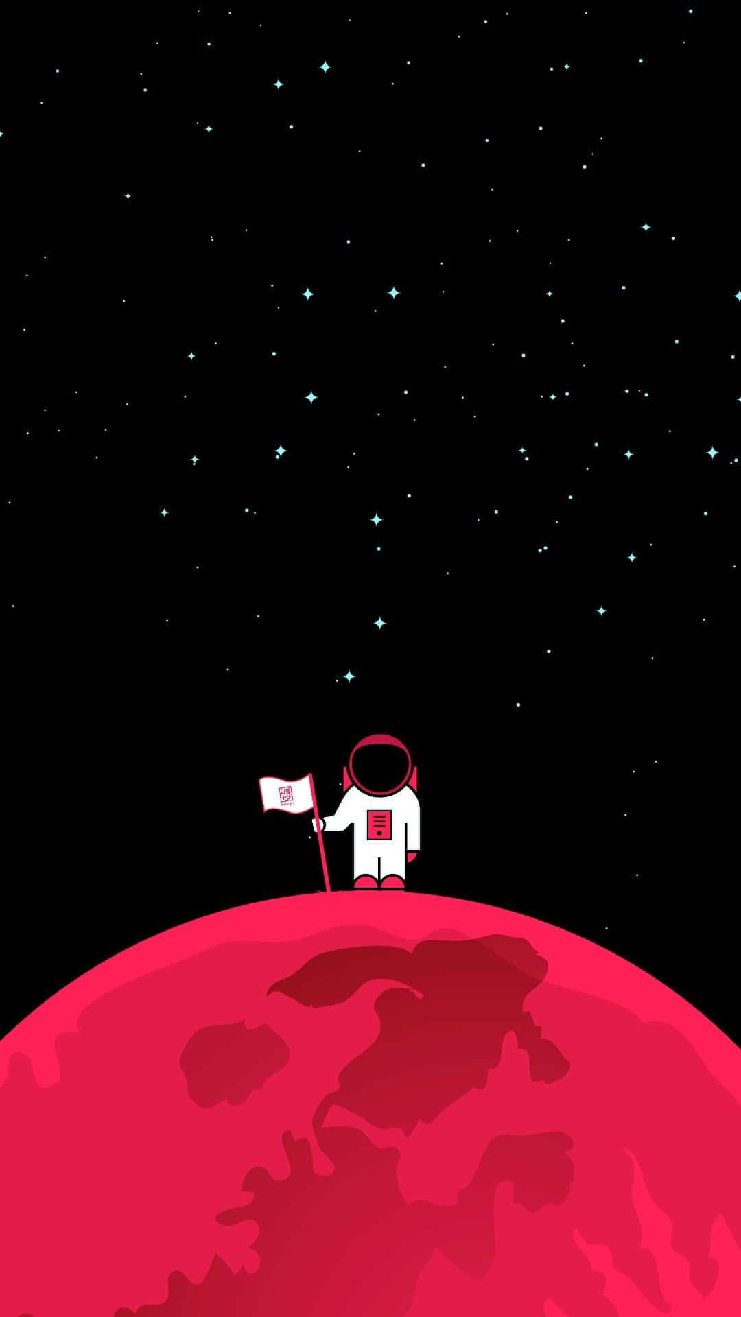 Amoledbaggrund Astronaut Rød Planet