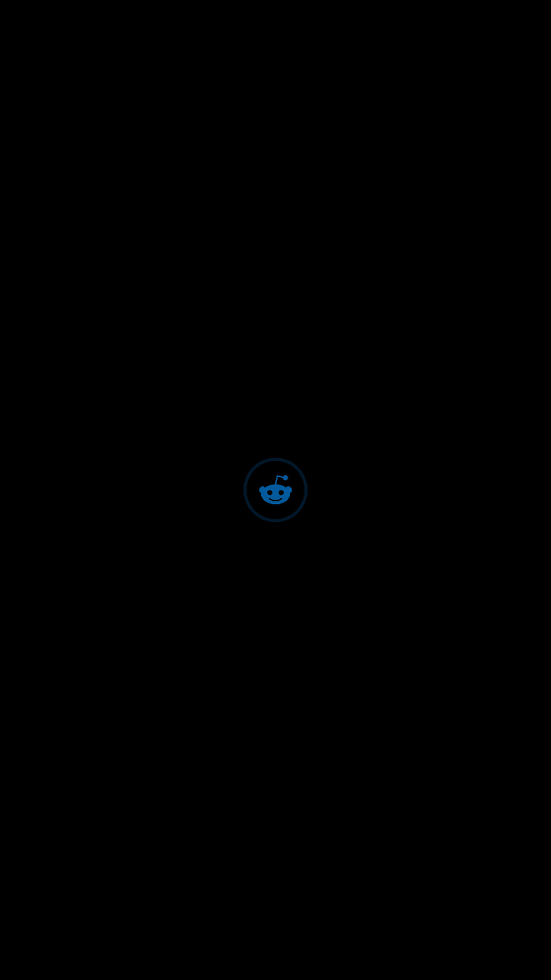 Amoled Background Blue Reddit Logo