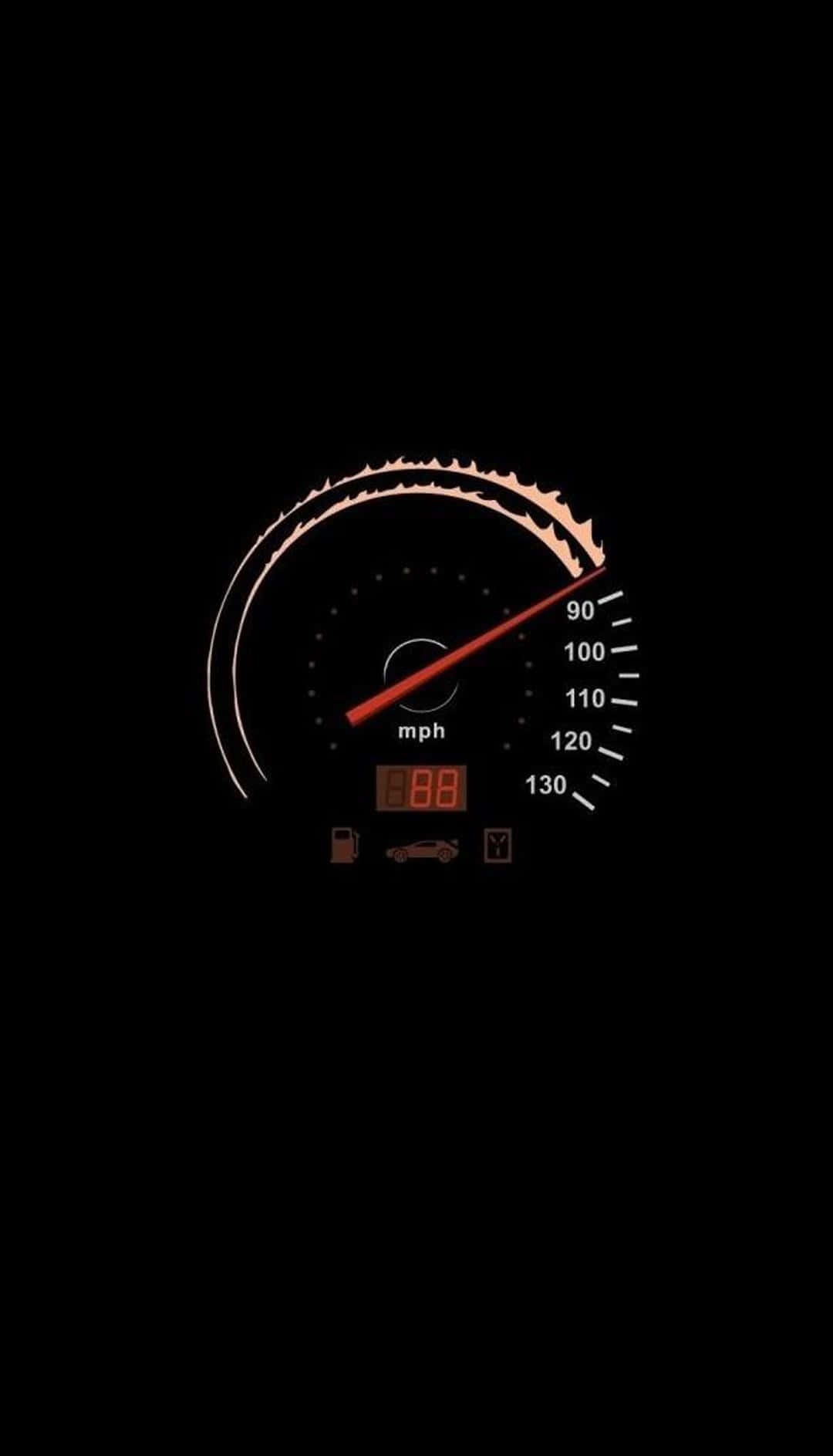Amoled Background Speedometer Red Pointer