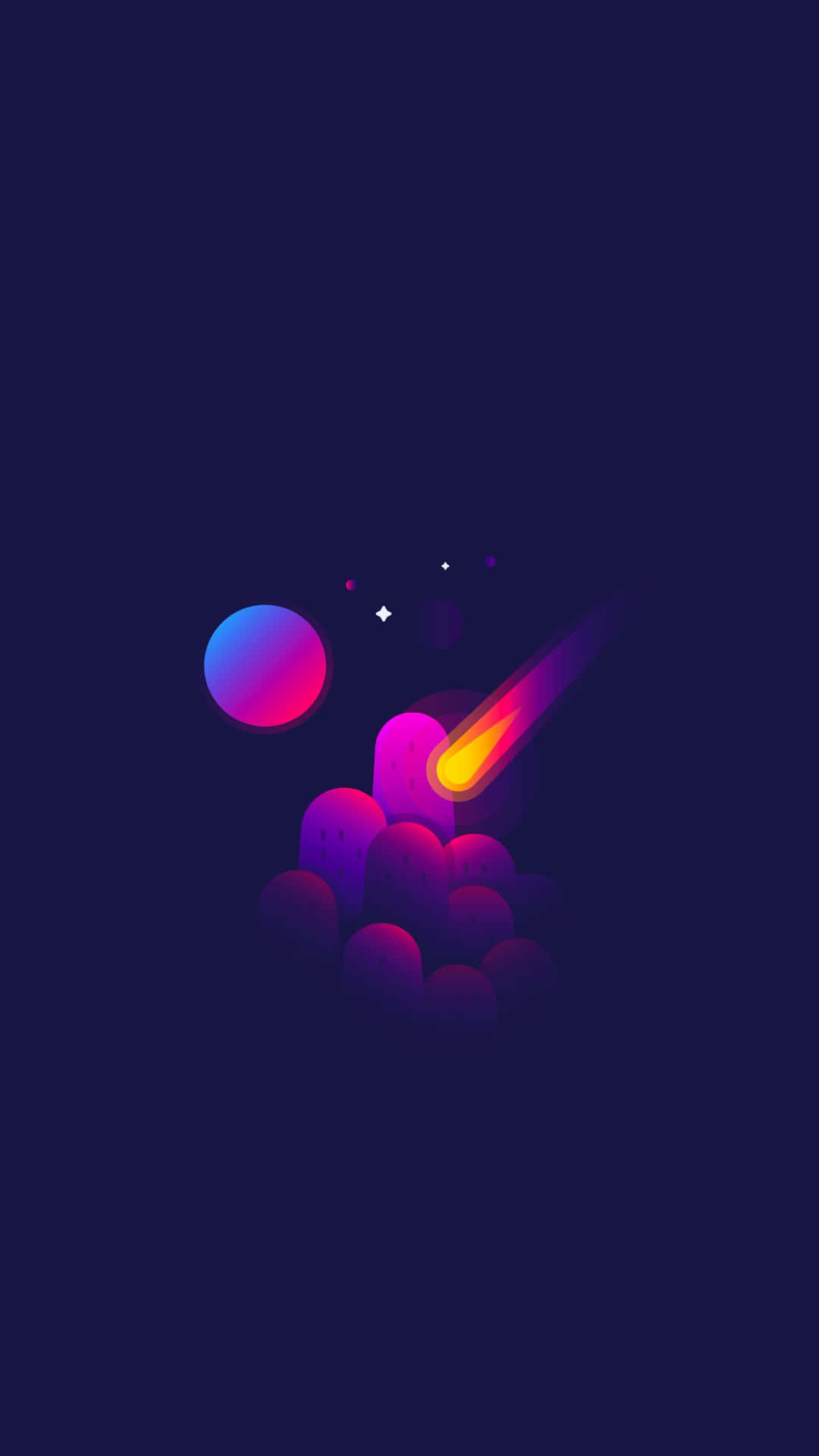 Amoled Background Comet Falling Down
