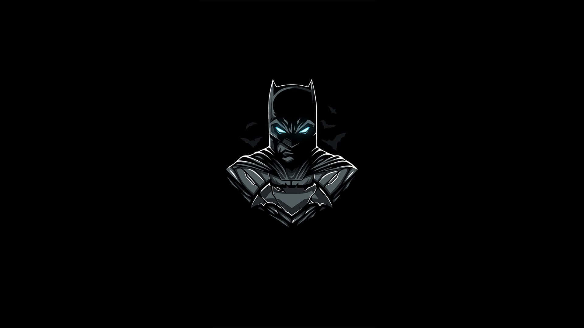 Batman Glowing Eyes Amoled Desktop Wallpaper