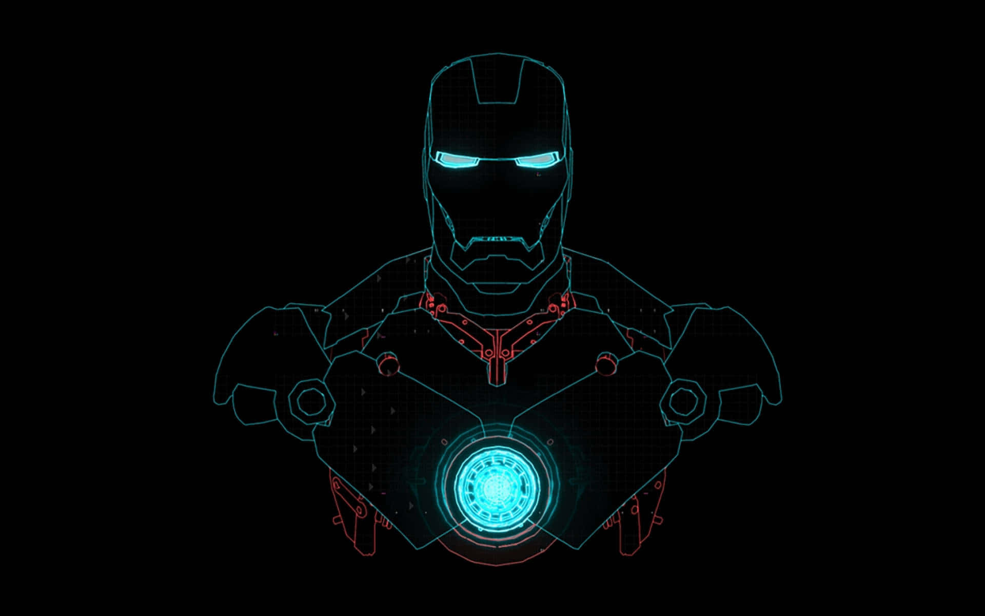 Amoled Laptop Neon Iron Man Wallpaper
