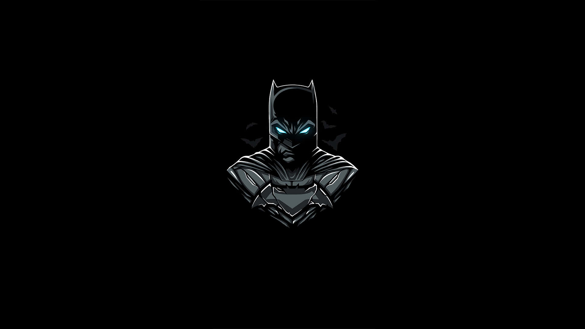 Batman-logo på en sort baggrund Wallpaper