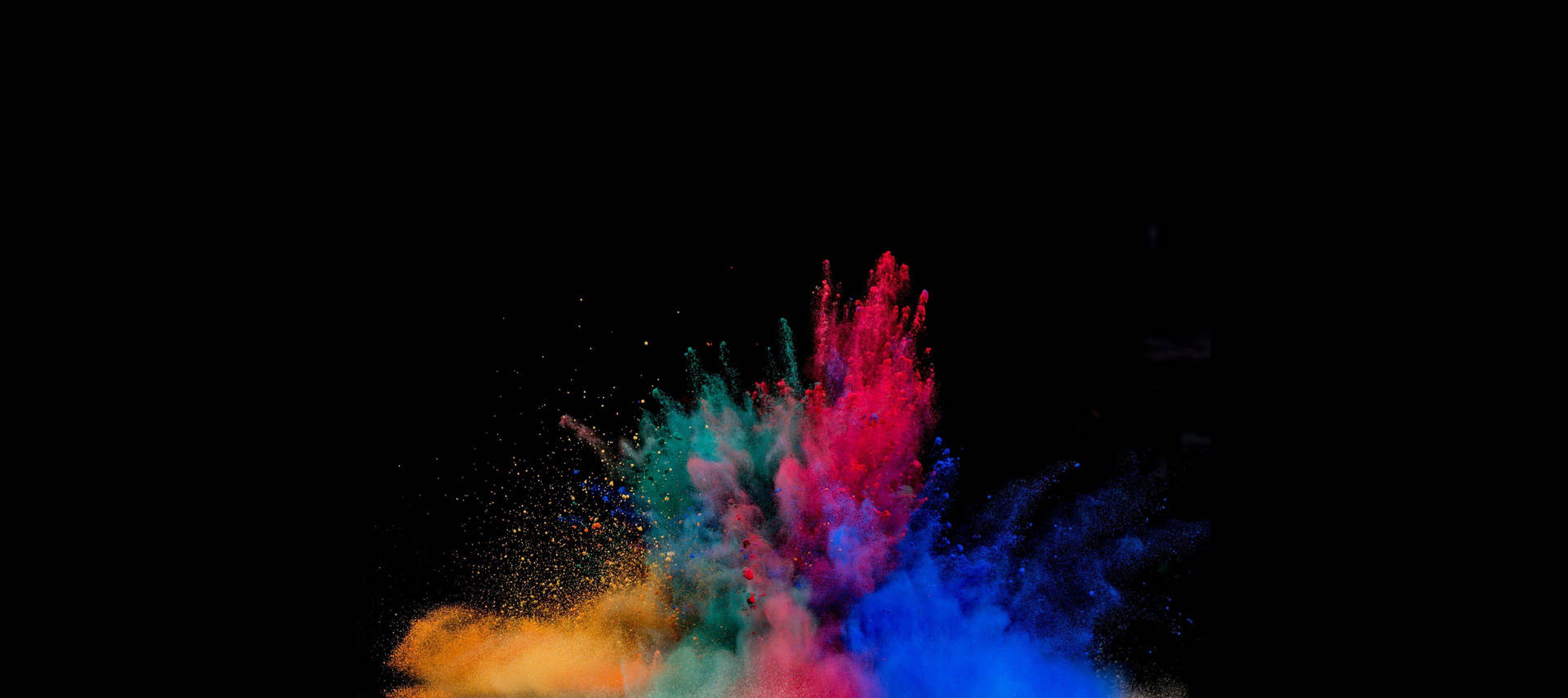 AMOLED Powder eksplosion: Verdens smukkeste udsprøjtning af de farvestrålende, magiske AMOLED-støv! Wallpaper
