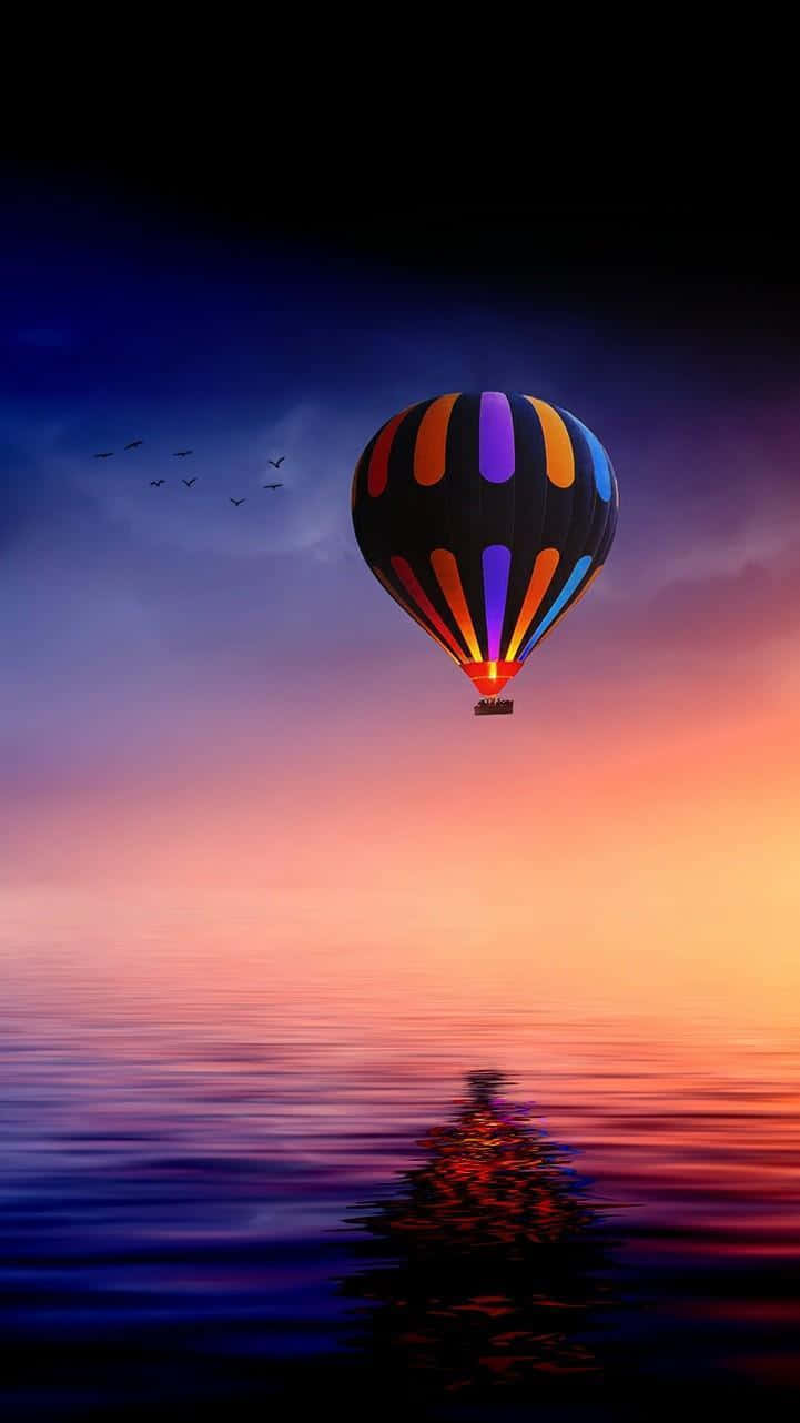 Amoled S Hot Air Balloon Wallpaper