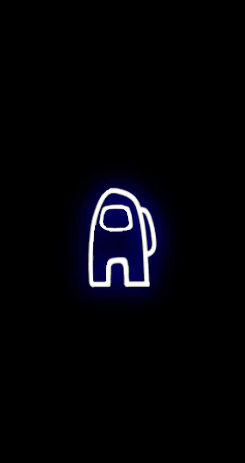 neon car icon on a black background Wallpaper