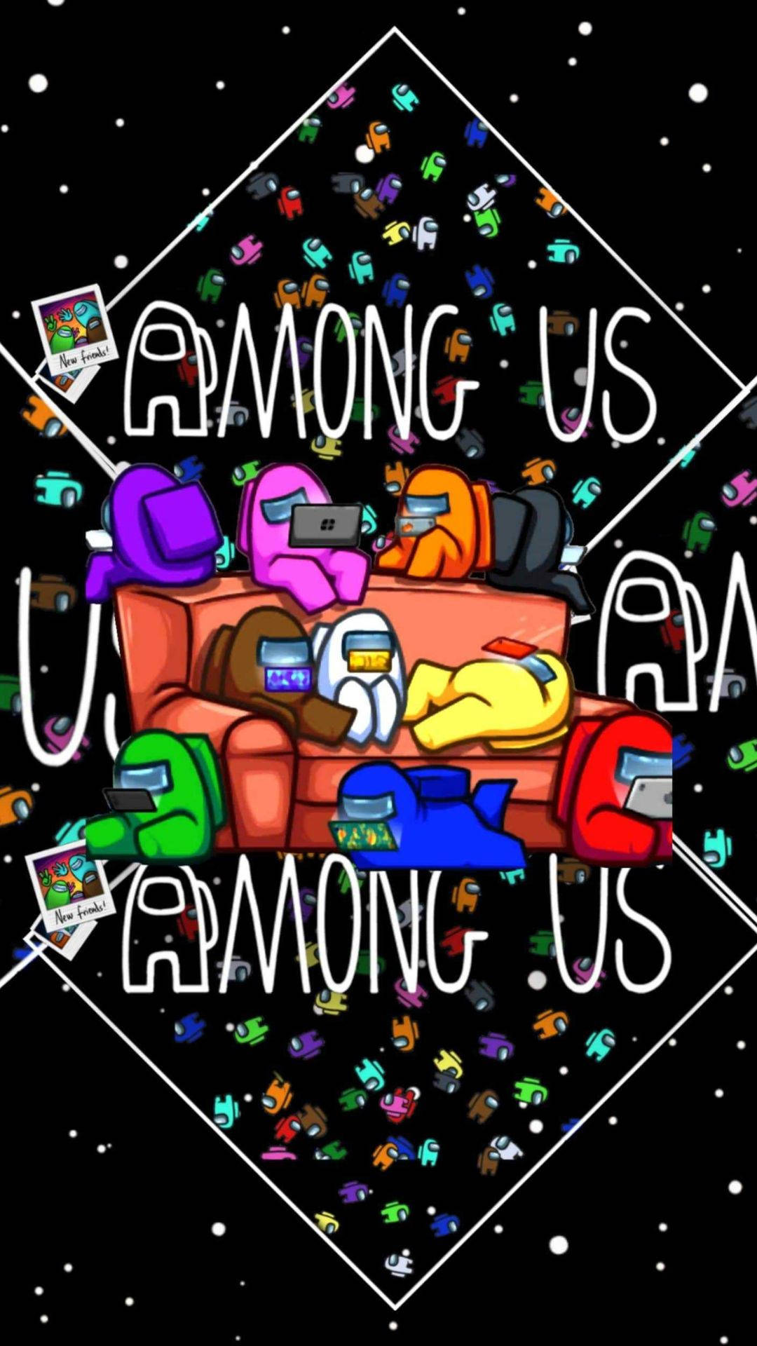 Among Us Game Crewmates With Tablets