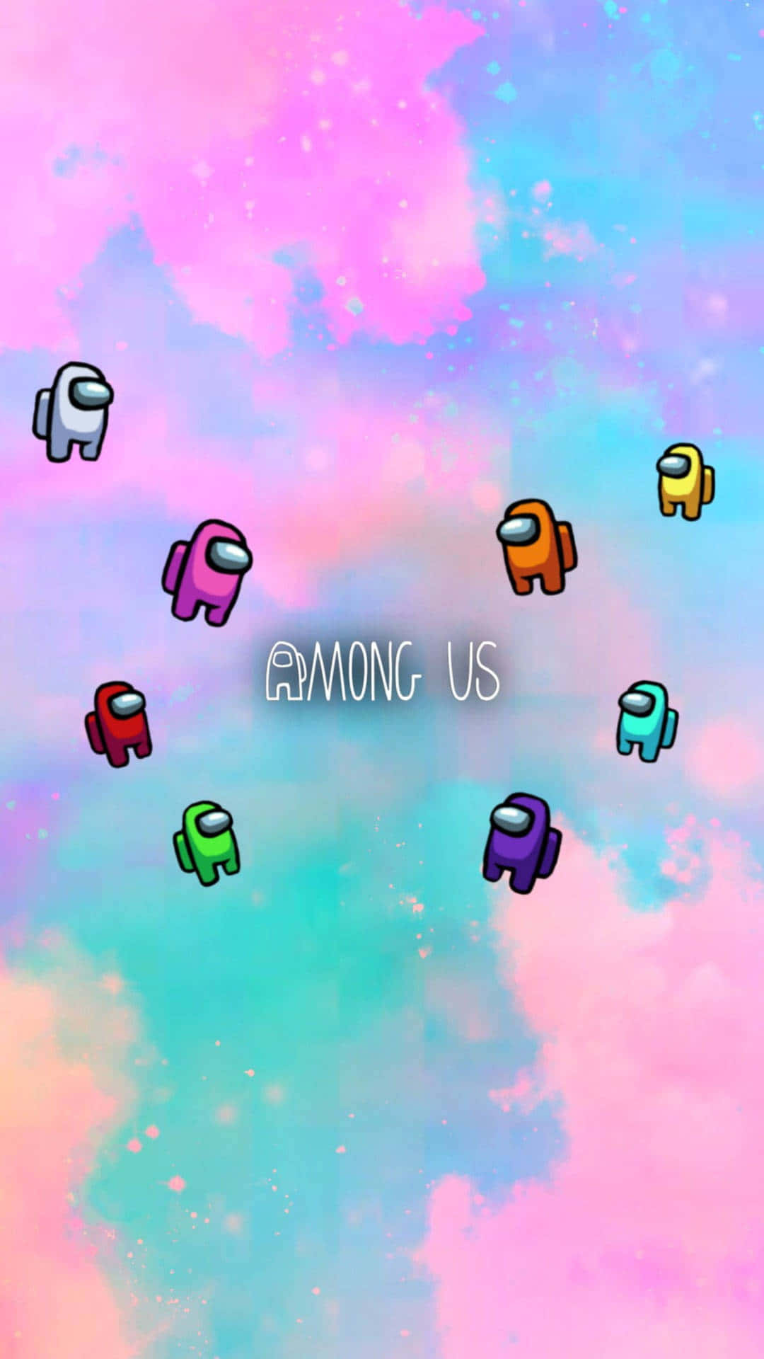 Among Us Pink And Blue Background