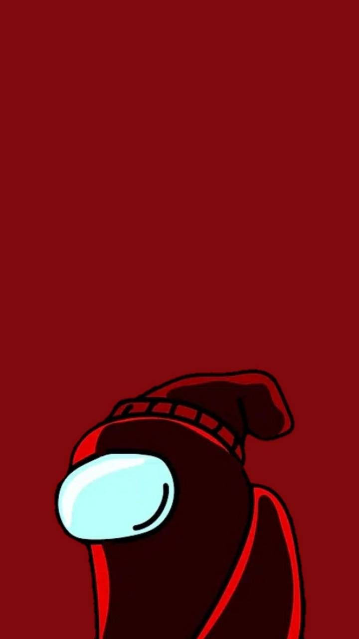 Among Us Red Beanie Wallpaper