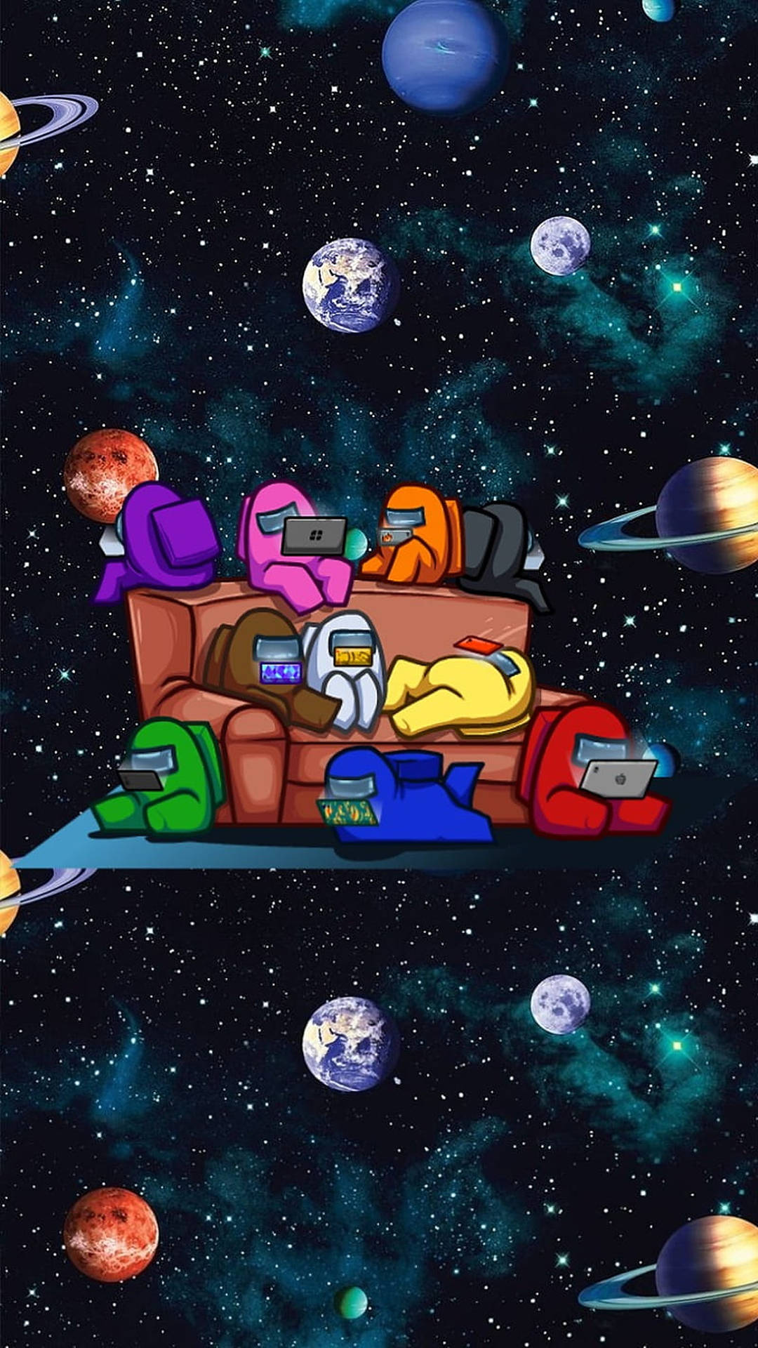 Among Us Space Couch Background