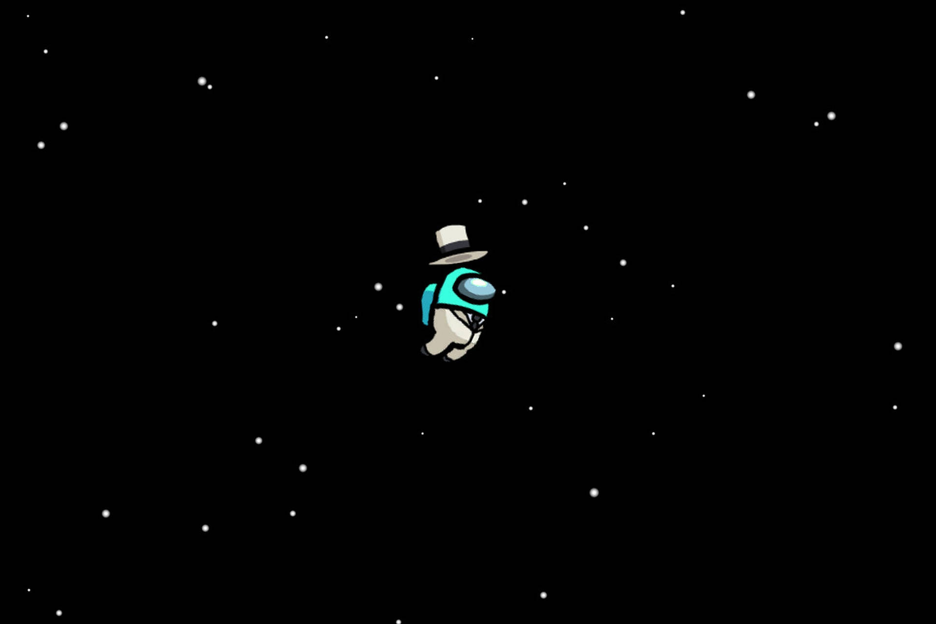 Among Us Wearing Hat In Space Background