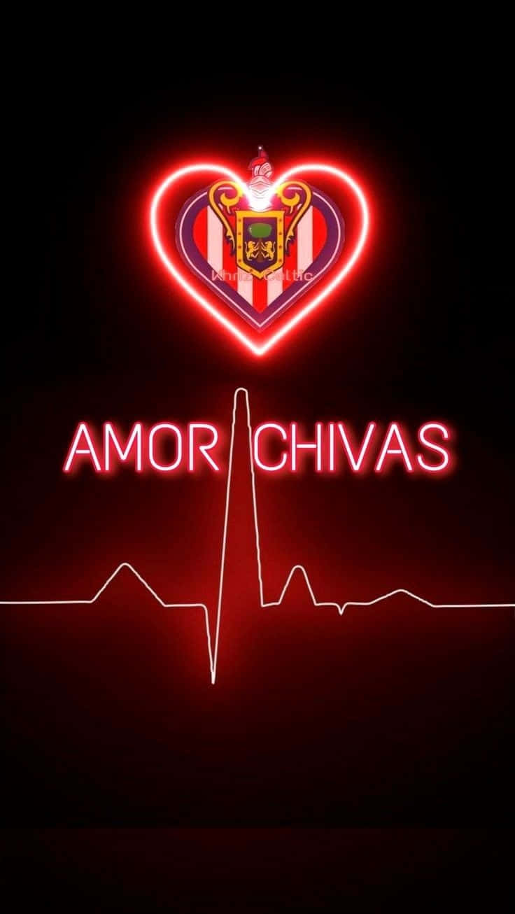 Amor Chivas Neon Love Heart Wallpaper