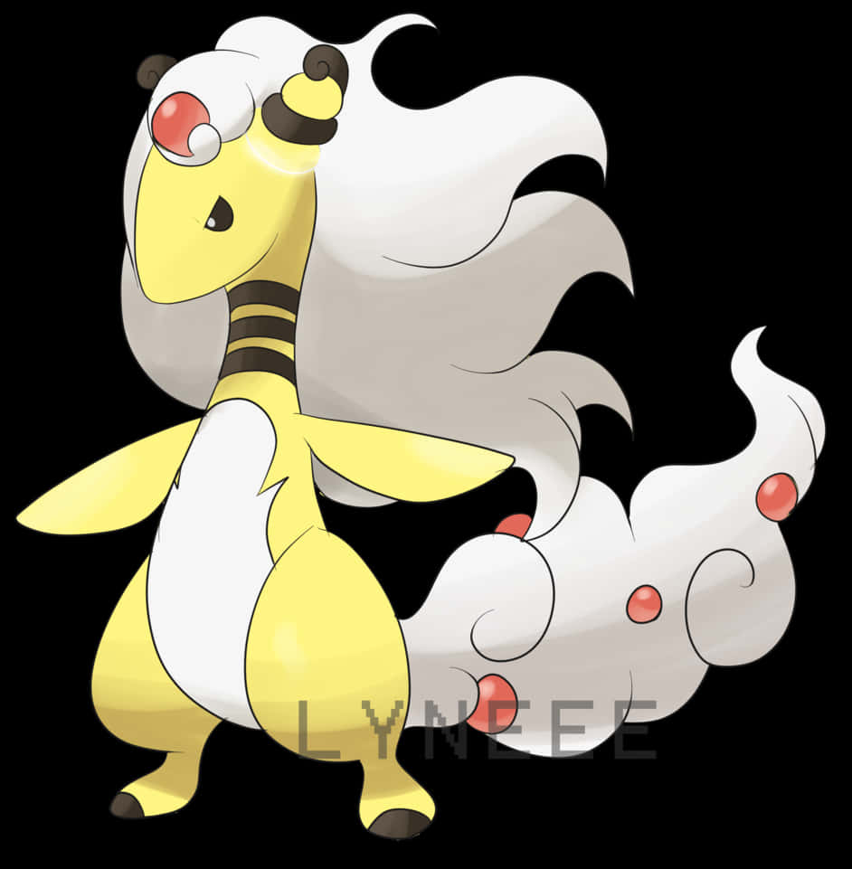 Ampharos Pokemon Illustration PNG