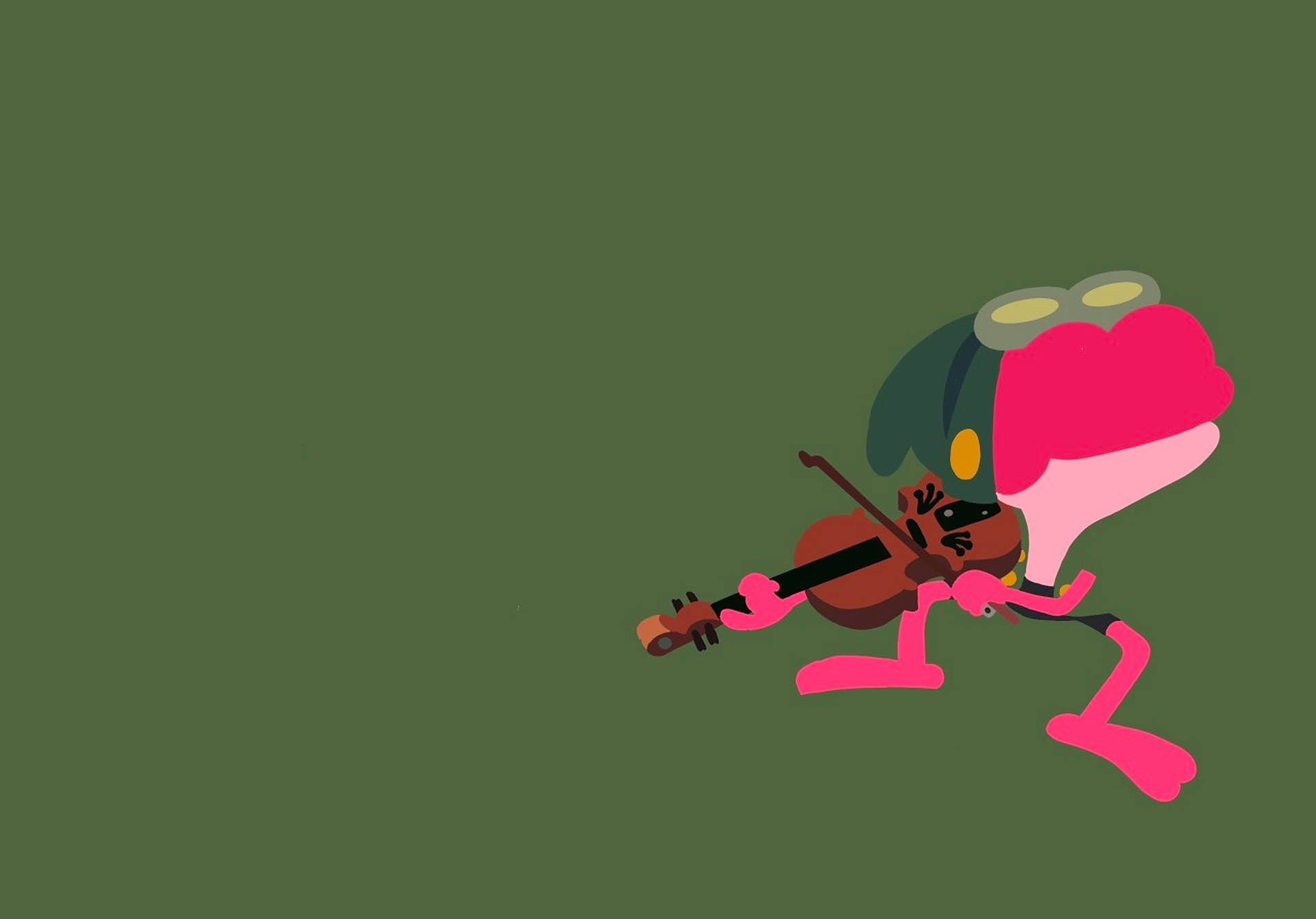 Amphibia Frog With Violin Background
