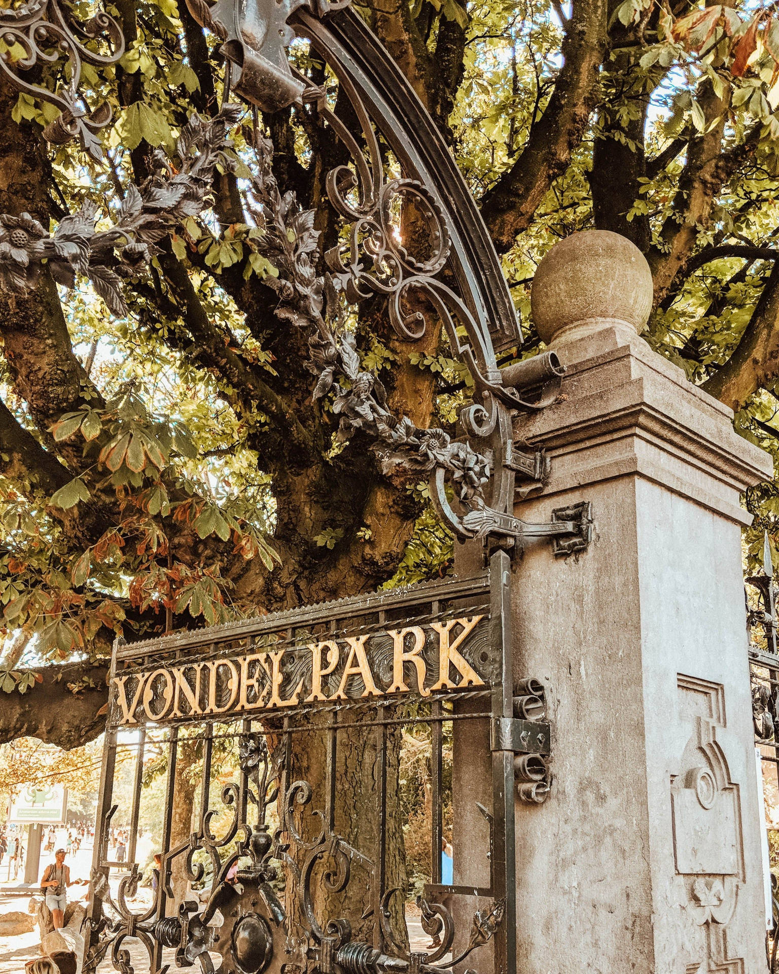 Amsterdam Vondel Park Gate Photography Background