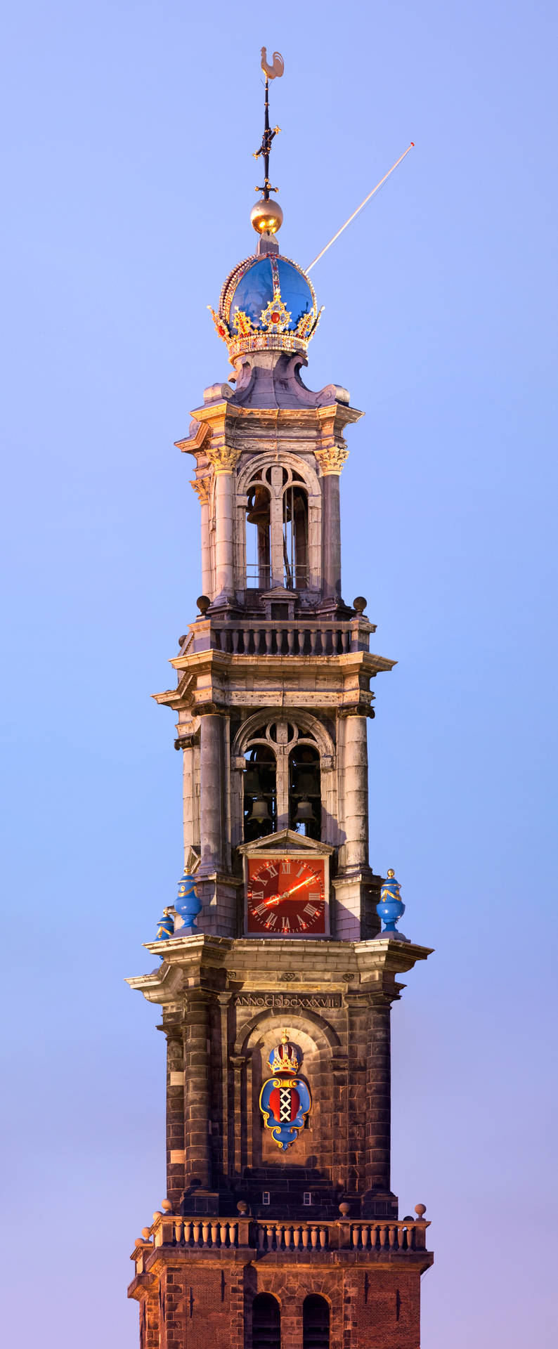 Amsterdam Westerkerk Tower's Peak Picture