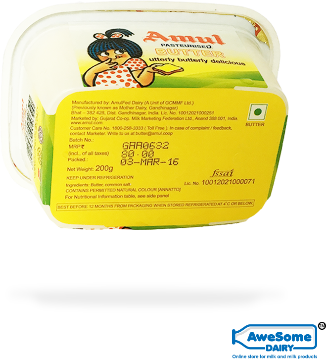 Amul Butter Pack200g PNG