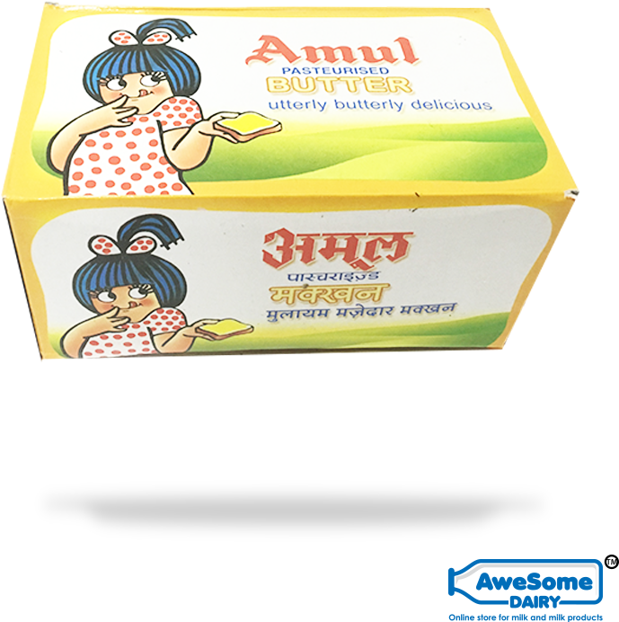 Amul Butter Packagewith Mascot PNG