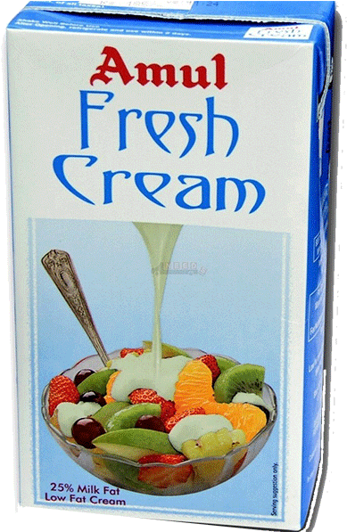 Amul Fresh Cream Packaging PNG