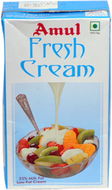 Amul Fresh Cream Packaging PNG