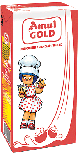 Amul Gold Milk Carton PNG