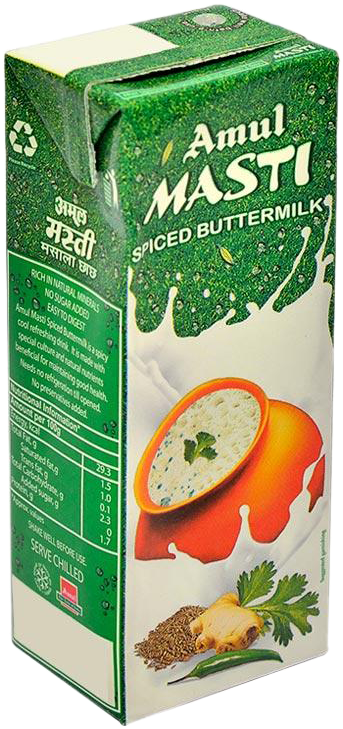 Amul Masti Spiced Buttermilk Packaging PNG