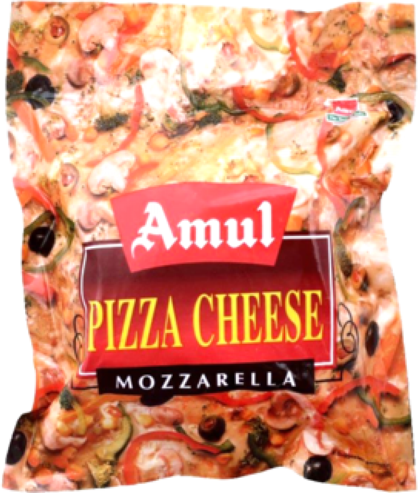 Amul Pizza Cheese Mozzarella Package PNG
