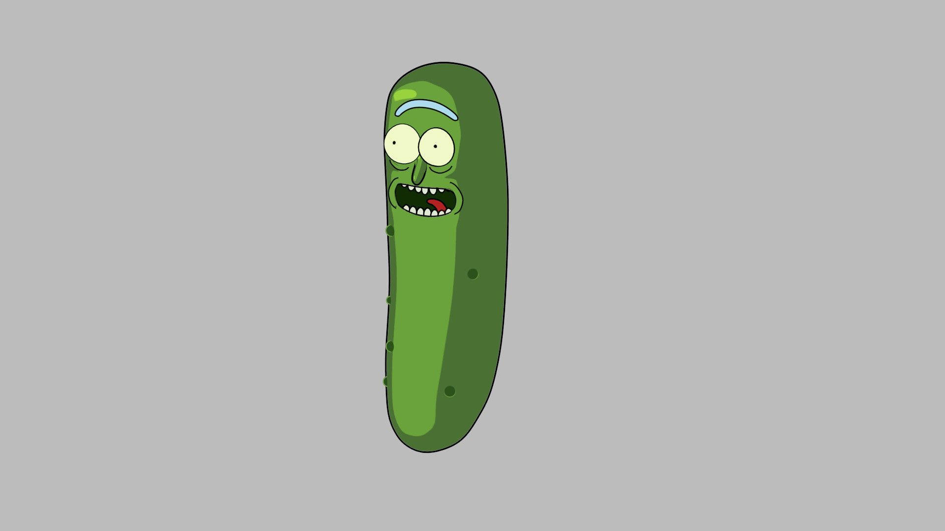 Amused Pickle Rick Wallpaper