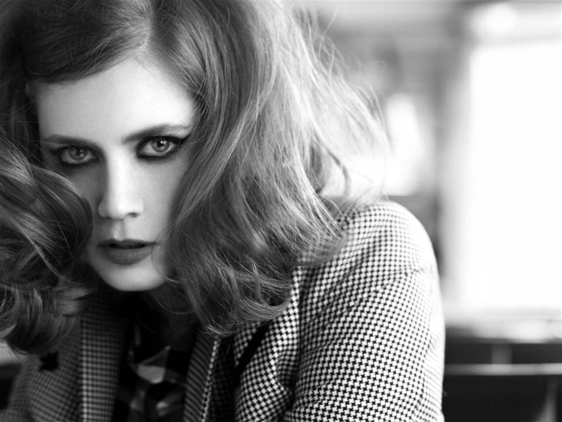Amy Adams Black And White Photo Wallpaper