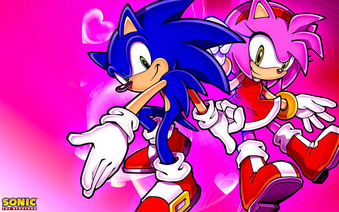 Amy Rose And Sonic Poster