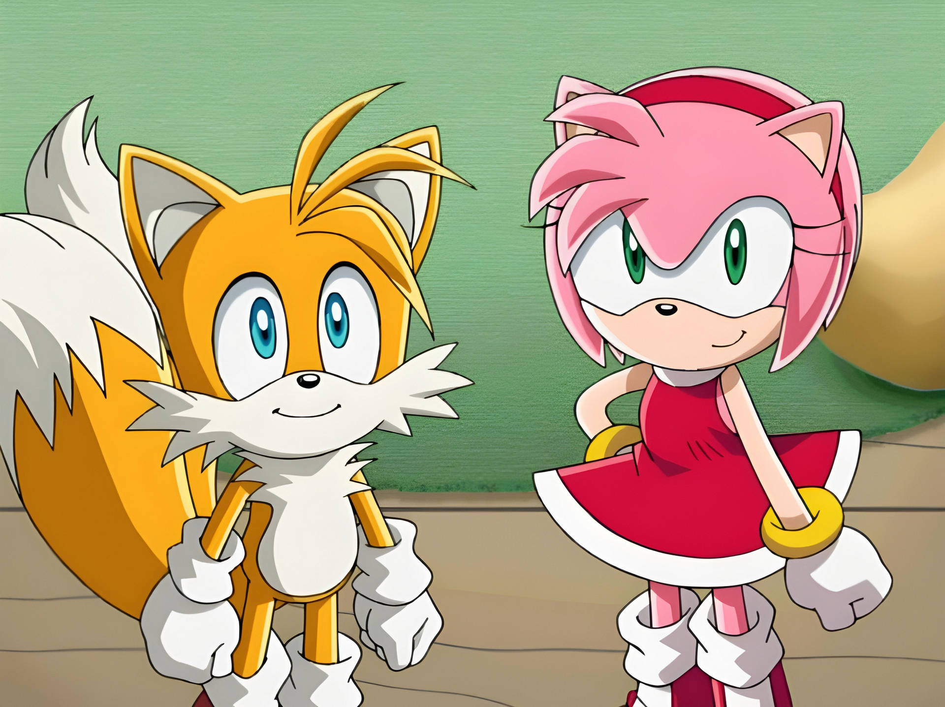 Amy Rose And Tails Wallpaper