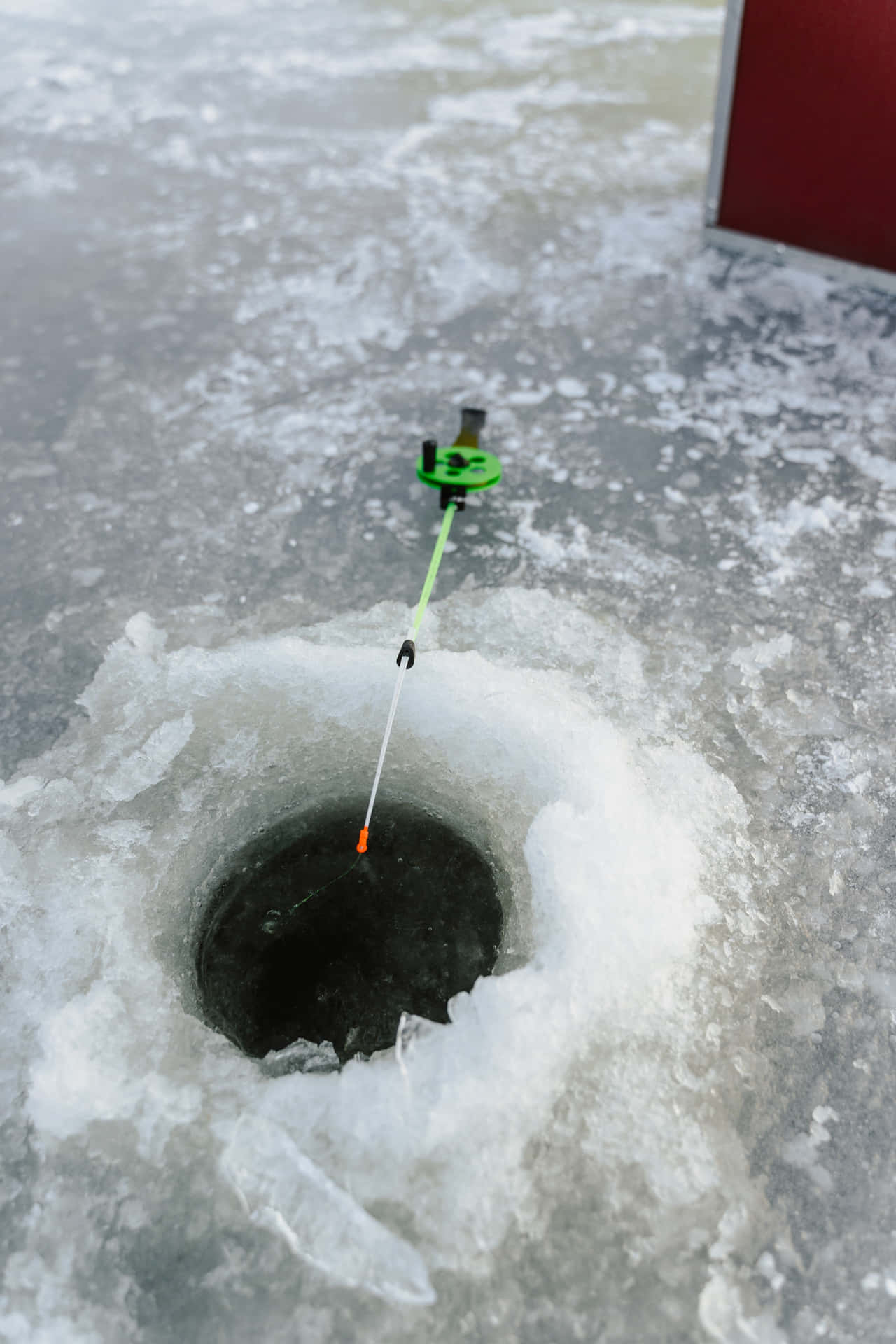 An Adventurous Day Of Ice Fishing Wallpaper