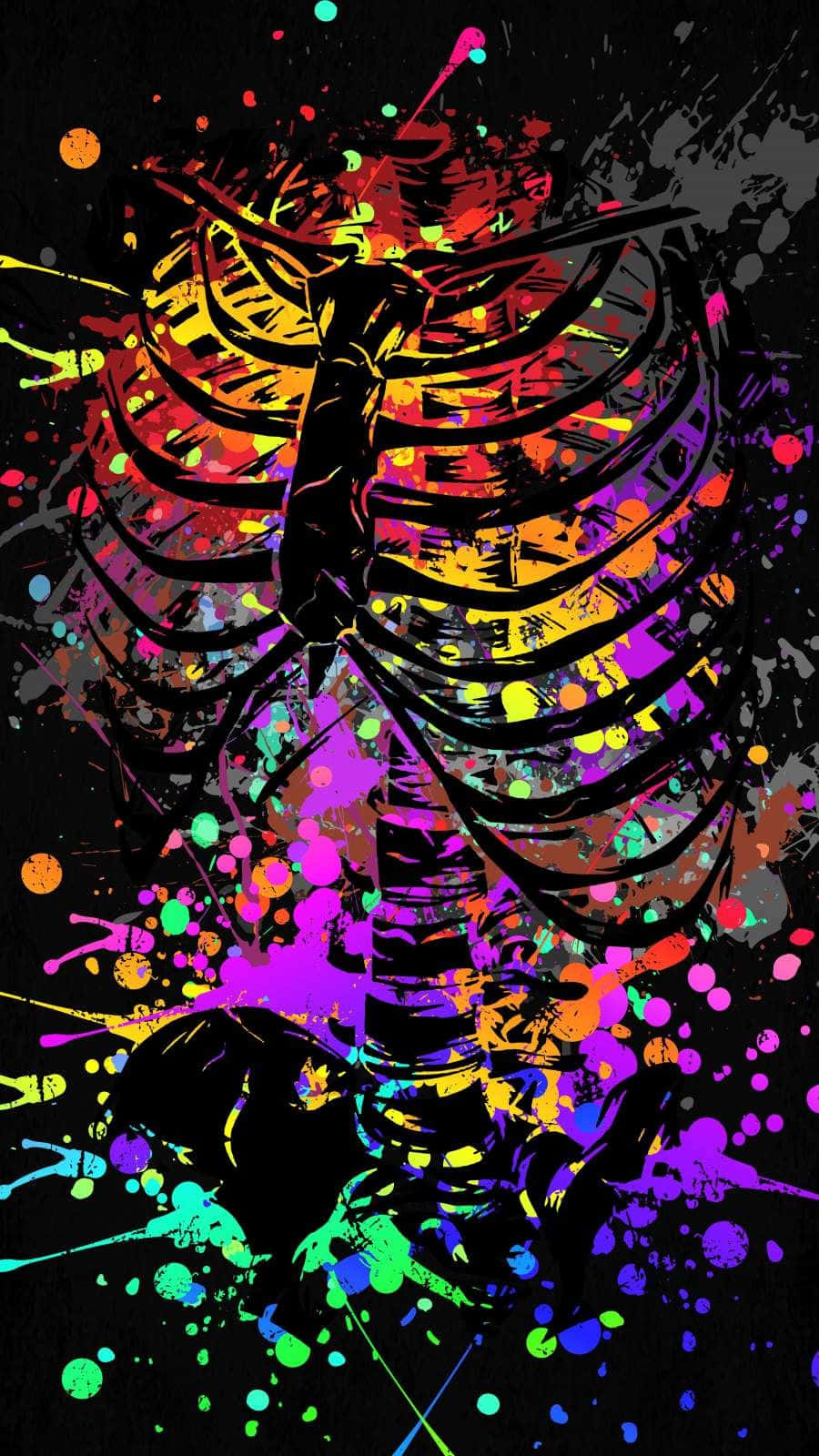 An Amoled S Color Inside The Skeleton Wallpaper