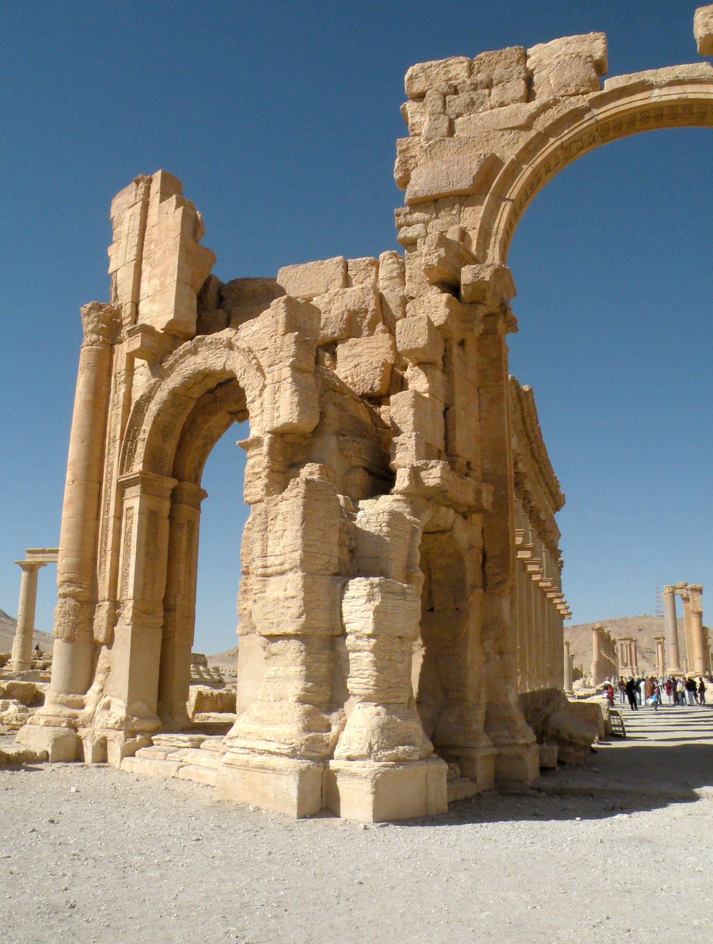 Unaestructura Antigua En Palmyra Fondo de pantalla