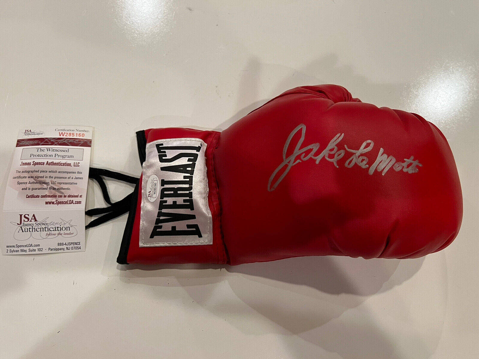 An Autographed Jake Lamotta Boxing Glove Wallpaper
