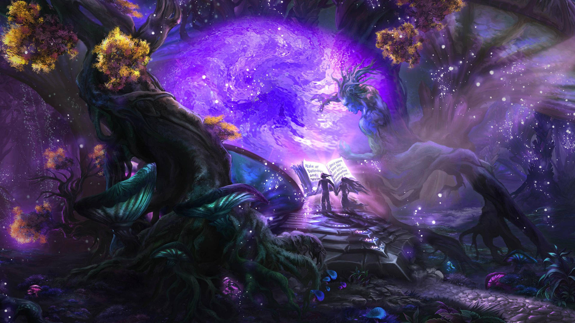 An Enchanted Forest Magic Portal Wallpaper