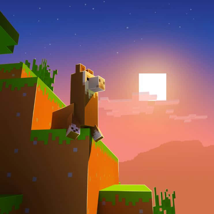 An Epic Adventure With Minecraft Pets Wallpaper
